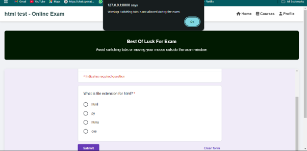 Quiz Interface